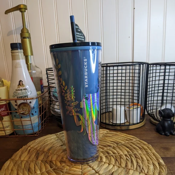 Starbucks Siren Blue Mermaid Iridescent Color changing Tumbler Vent 24oz - Picture 1 of 4